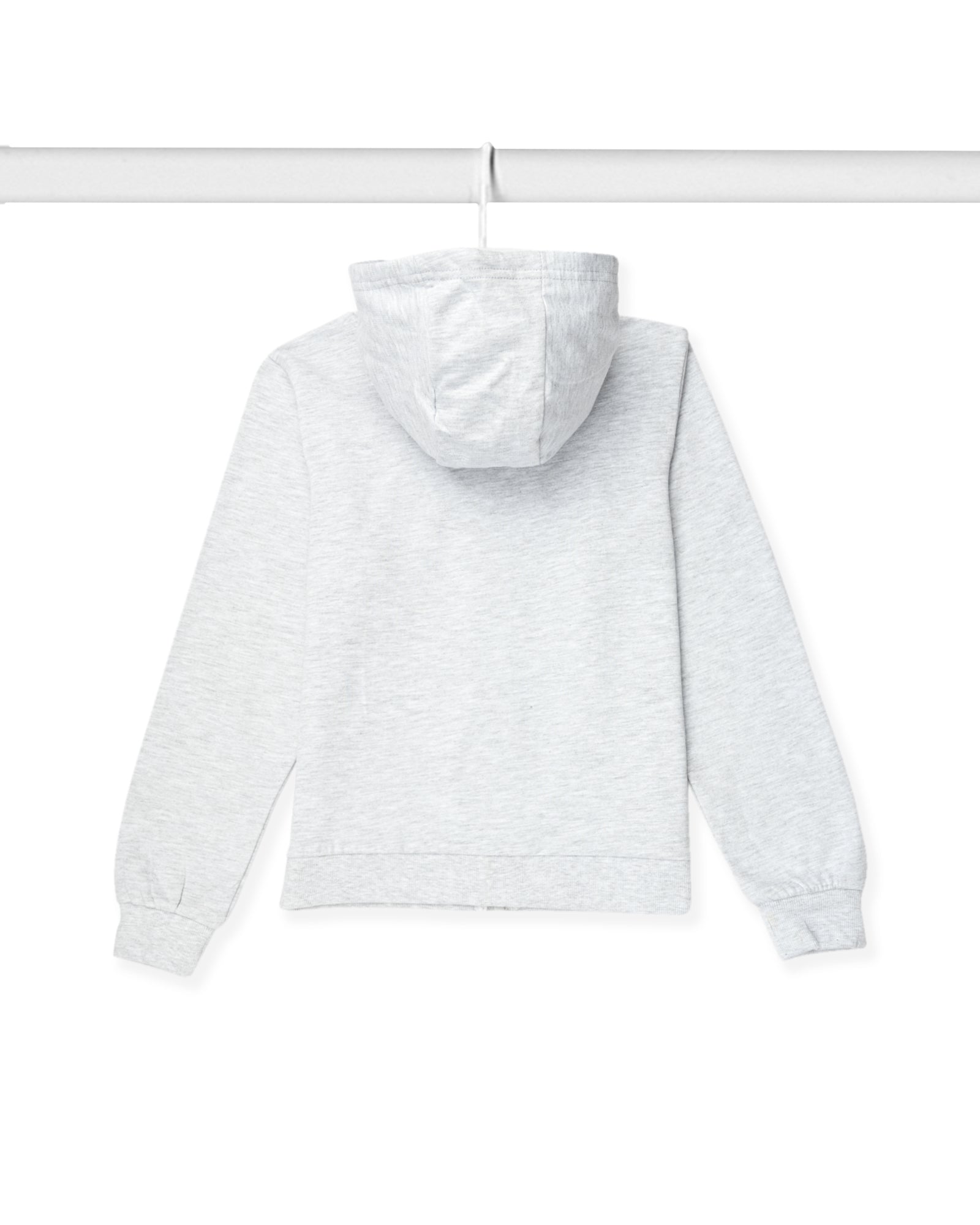 Girls Solid Zipper Hoodie Sweatshirt