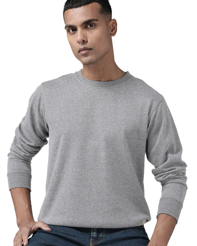 Men's Solid Crew Neck Sweatshirt