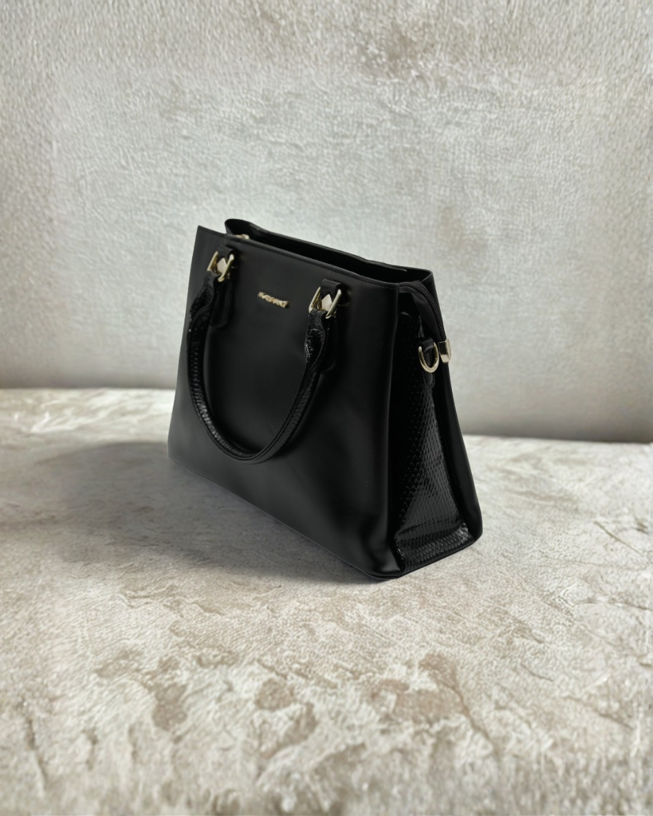 Women's Elegant Top Handle Satchel Bag - Multi-Compartment Crossbody Handbag