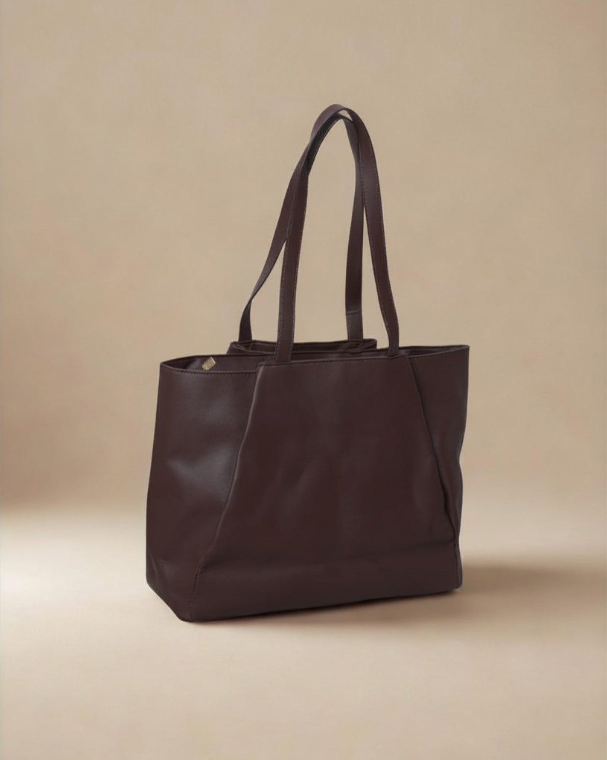 Minimalist Leather Tote Bag | Spacious Everyday Shoulder Bag & Work Handbag