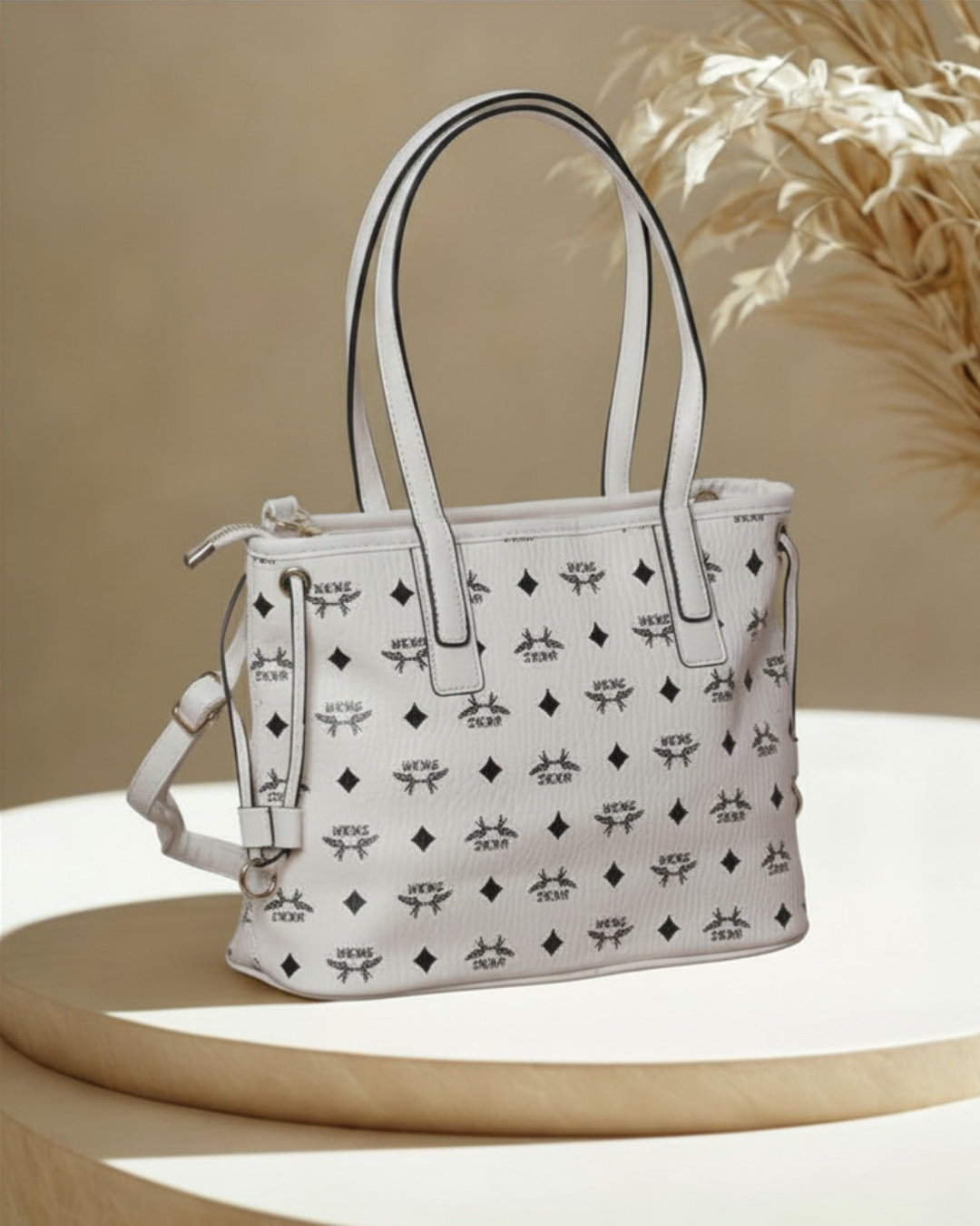 Women's Monogram Tote Bag – Large Capacity Shoulder Handbag
