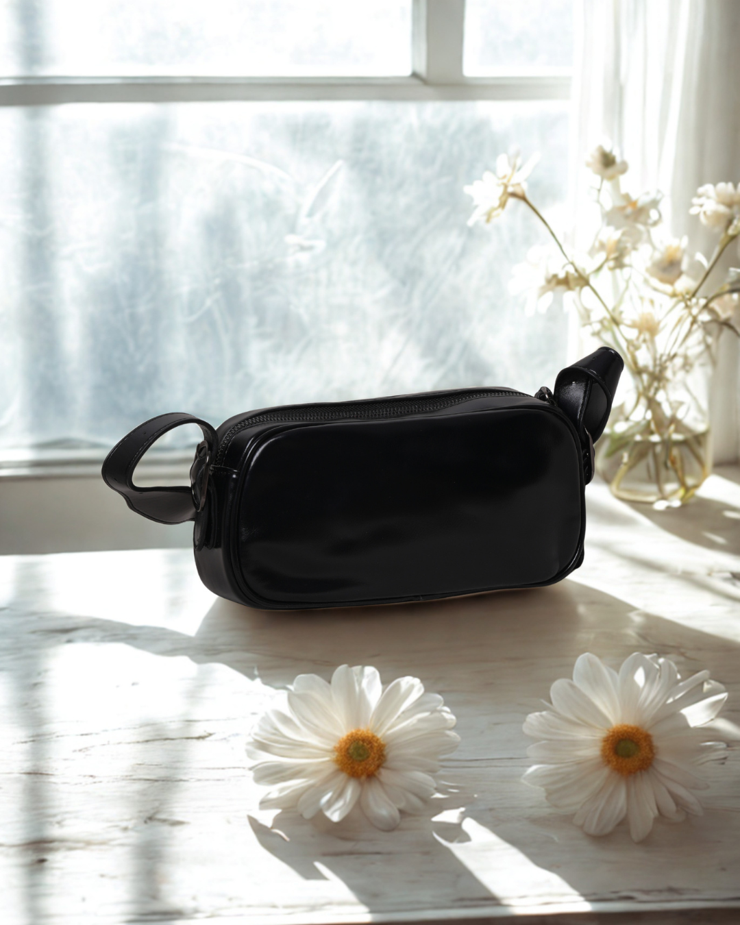 Women's Rivet Crossbody Bag - Lightweight Moto Shoulder Purse