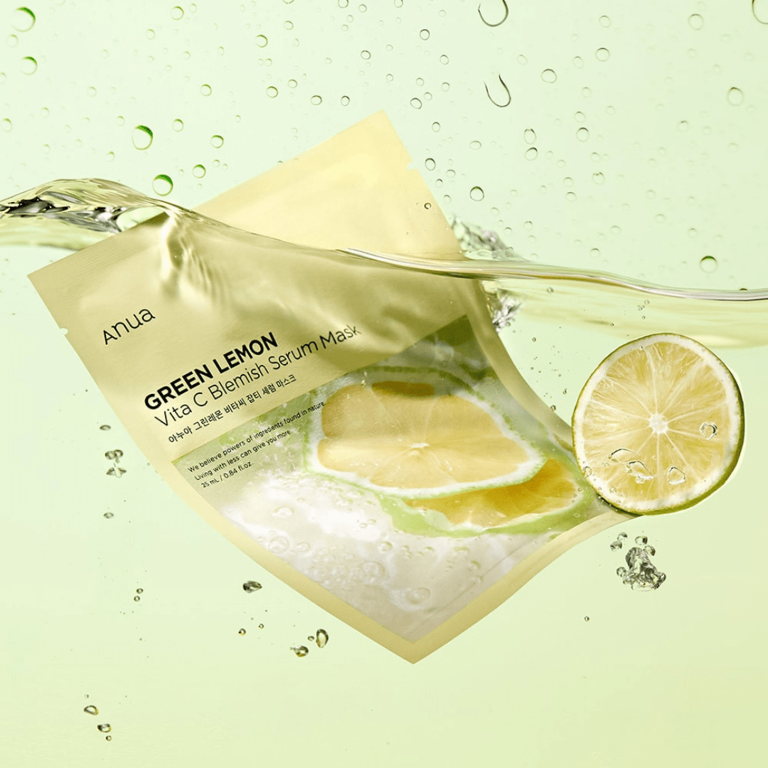 Green Lemon Vita C Blemish Serum Mask - 1 Sheet Mask - FineLook