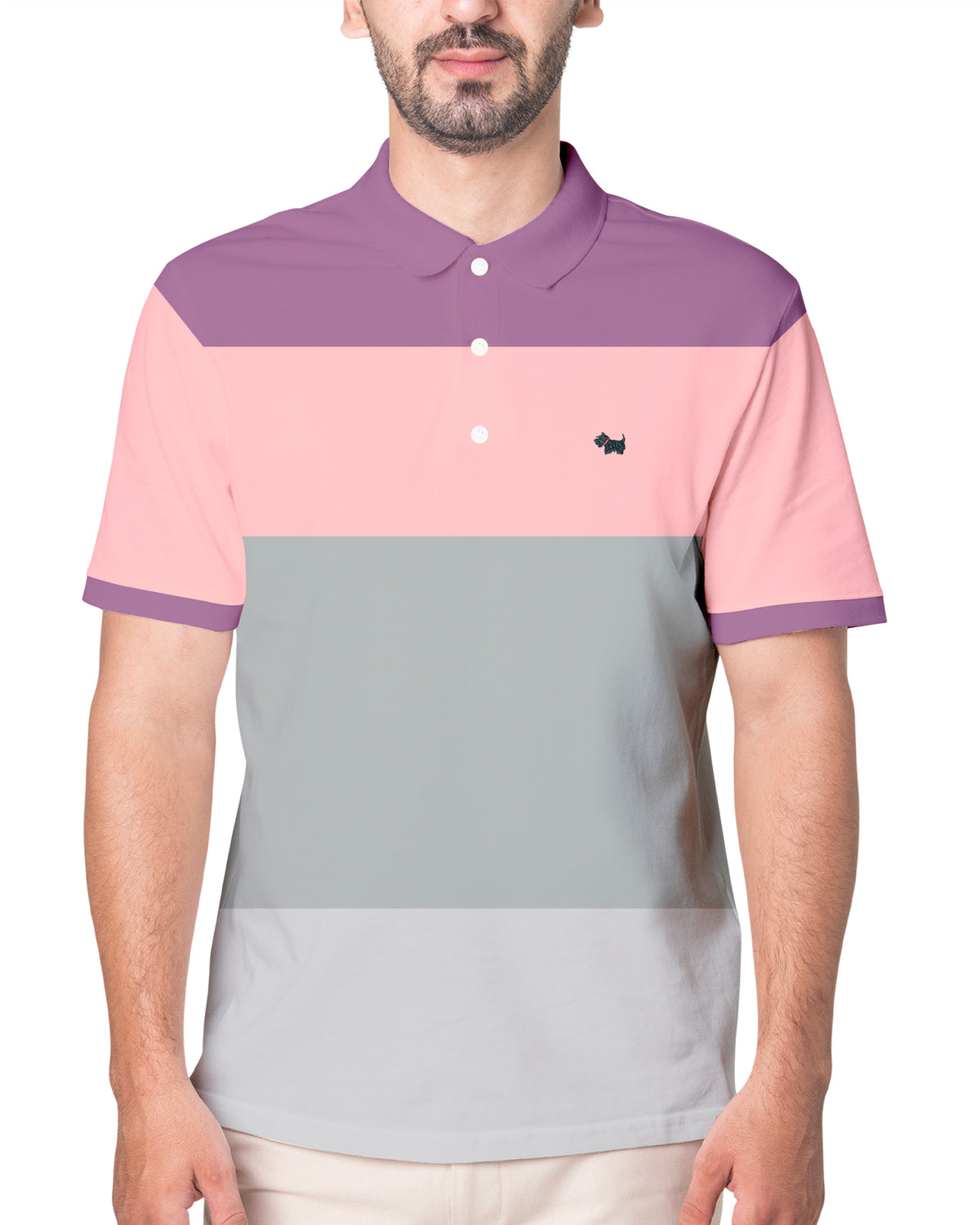 Men's Contrast Polo T-Shirt