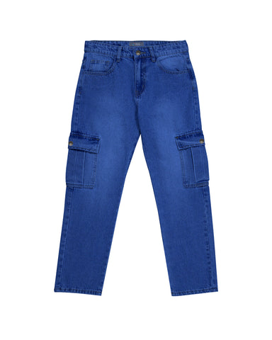 Boys Denim Cargo Pant