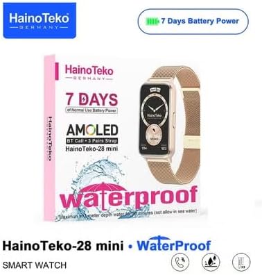 HainoTeko-28 Mini Waterproof Smart Watch with AMOLED Display Bluetooth Calling