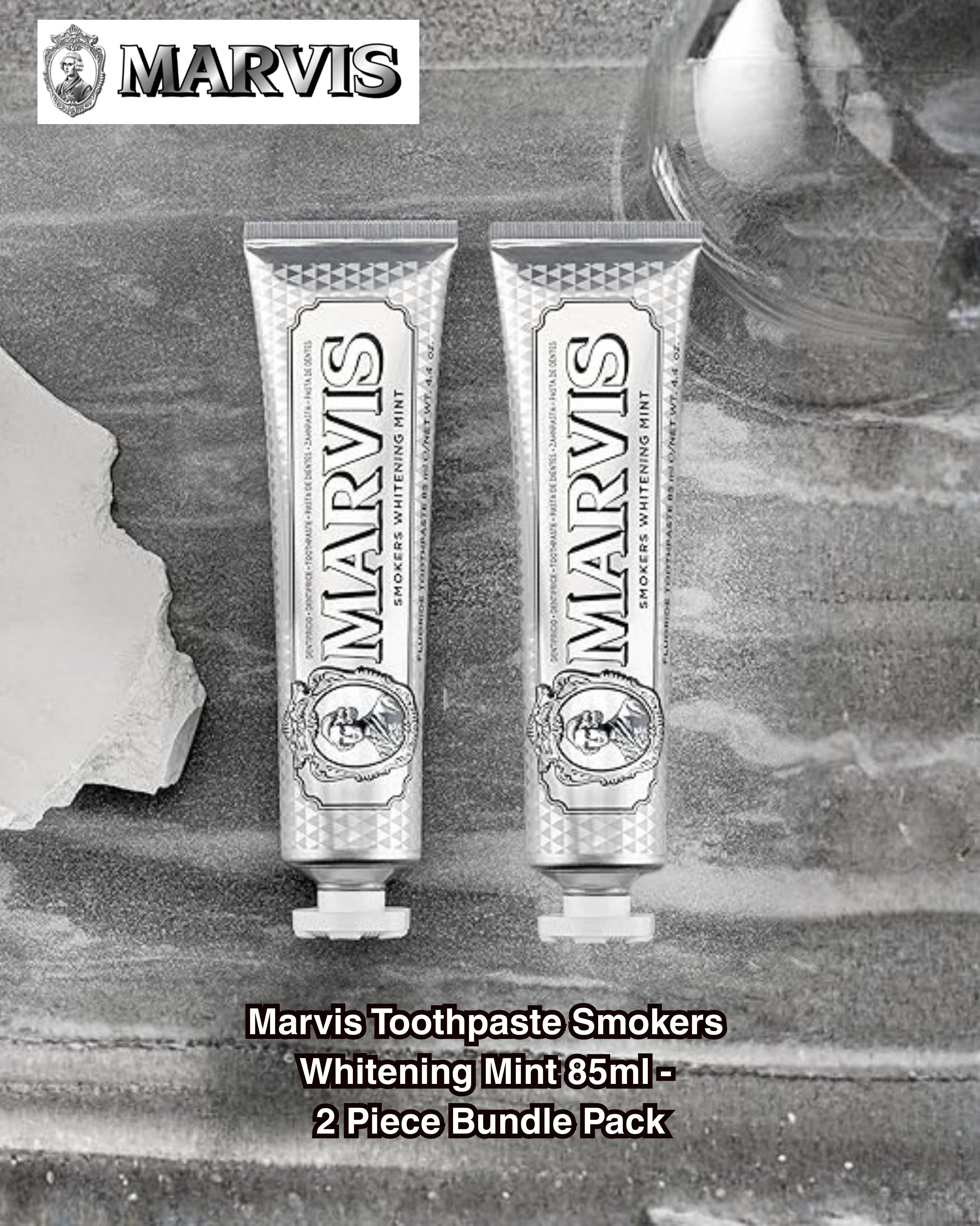Marvis Toothpaste Smokers Whitening Mint 85ml - Bundle Pack