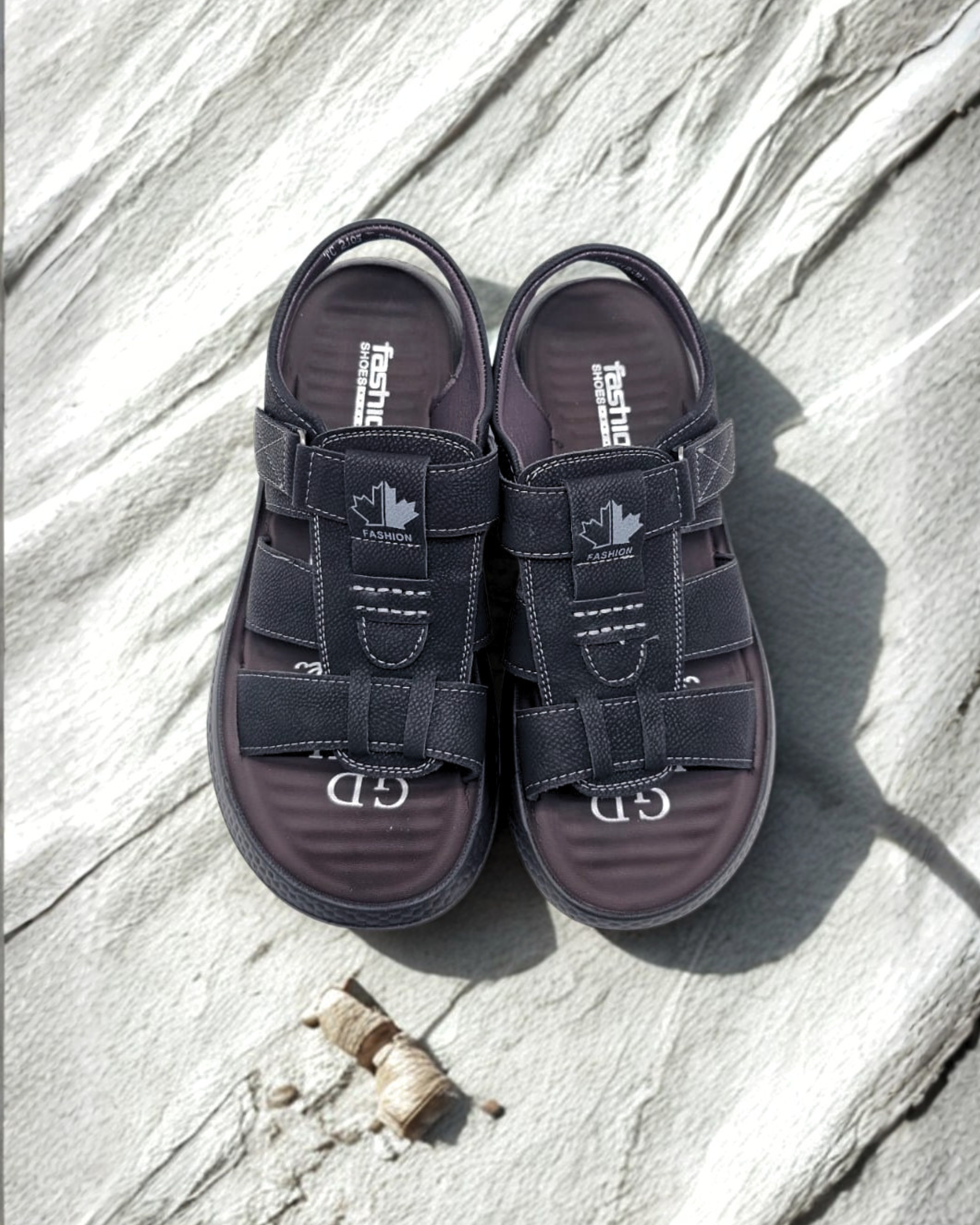 صنادل رجالية مريحة وعملية مع حزام خلفي - صنادل خفيفة الوزن للمشي اليومي في الصيف والسفر