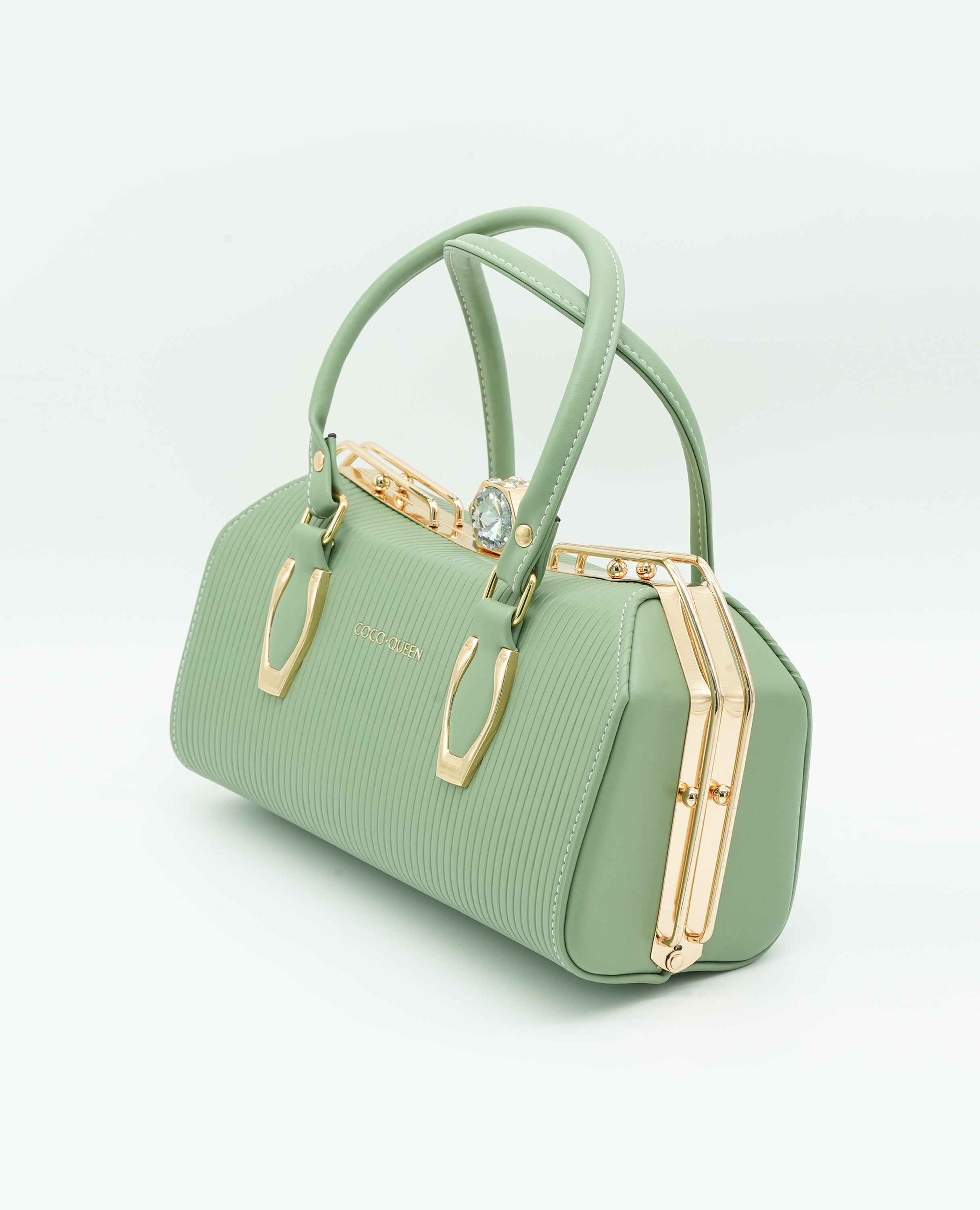 Luxury Women's Sling Bag & Clutch with Crystal Lock – Elegant & Stylish - FineLook