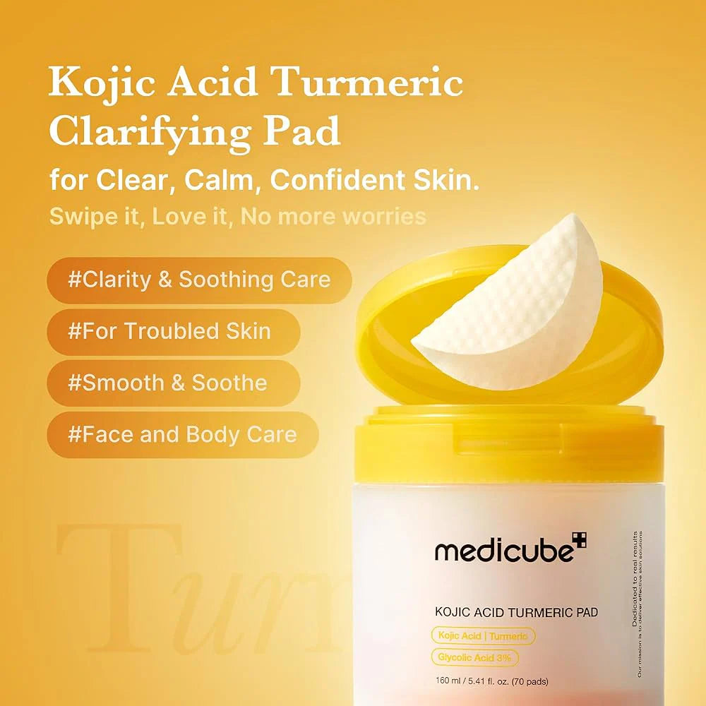 Medicube Kojic Acid Turmeric Pad - 70 Pads