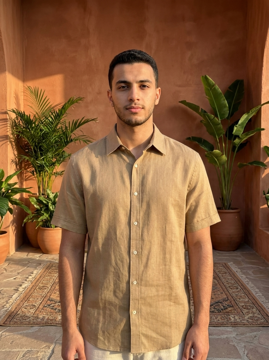 Men's Short Sleeve Button-Down Shirt - Finelook