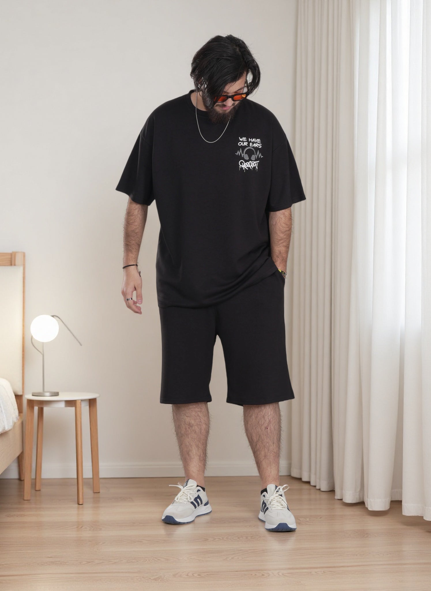 Men Stylish Over sized T-Shirt and Shorts Sets