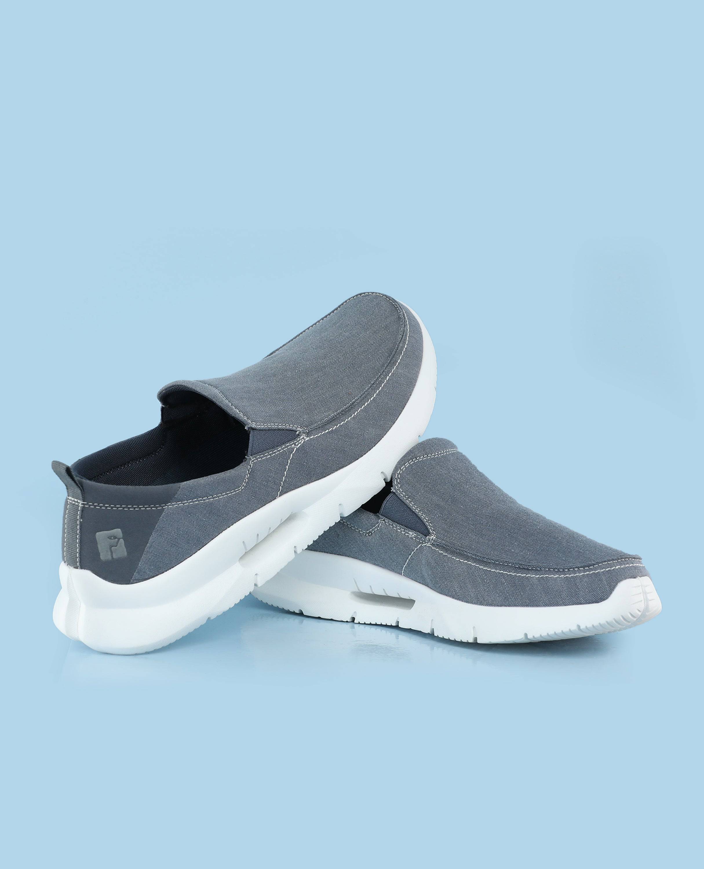 Men Casual Slip On Shoes finelook - grey Front side picture