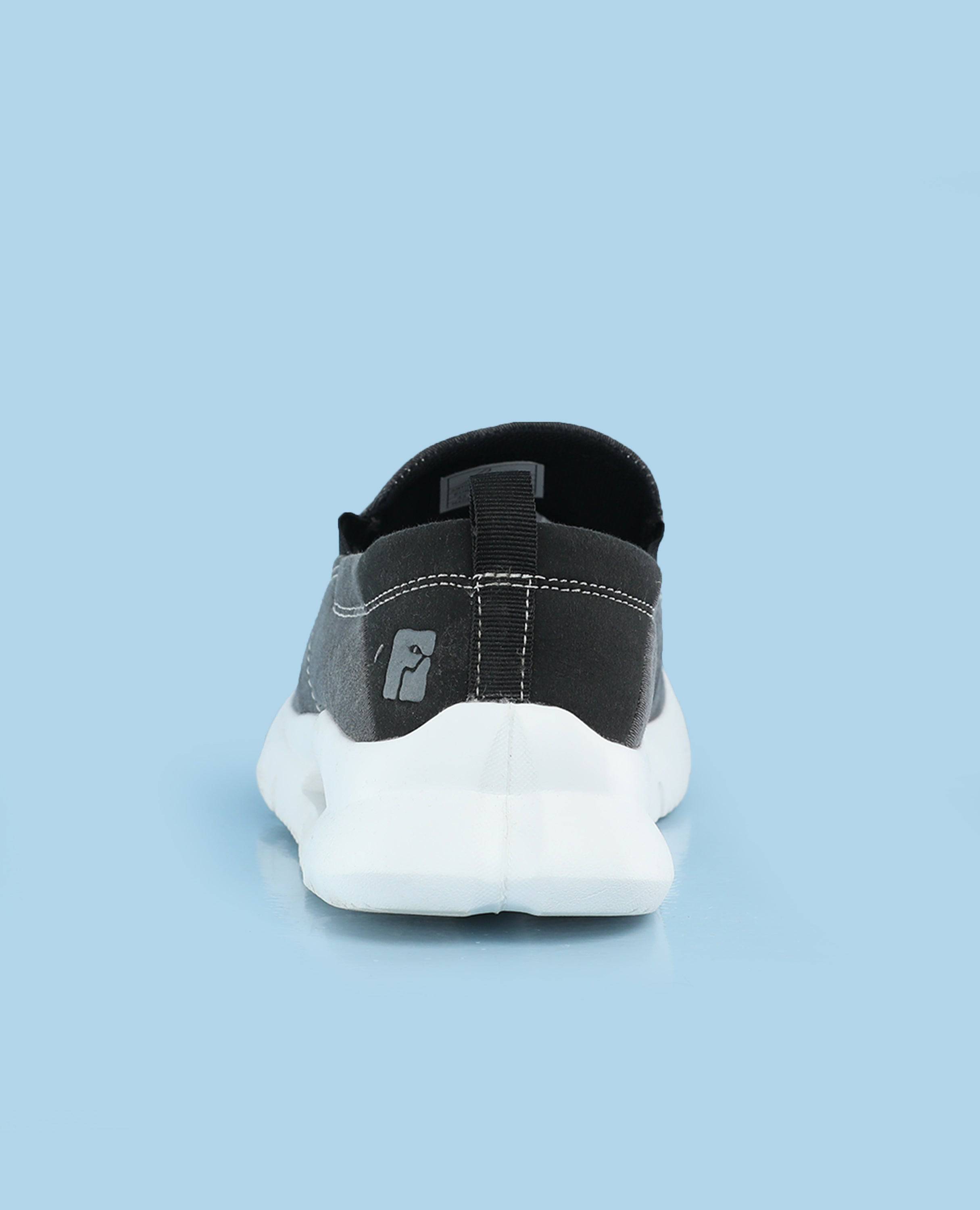 Men Casual Slip On Shoes finelook black color shoe back picture