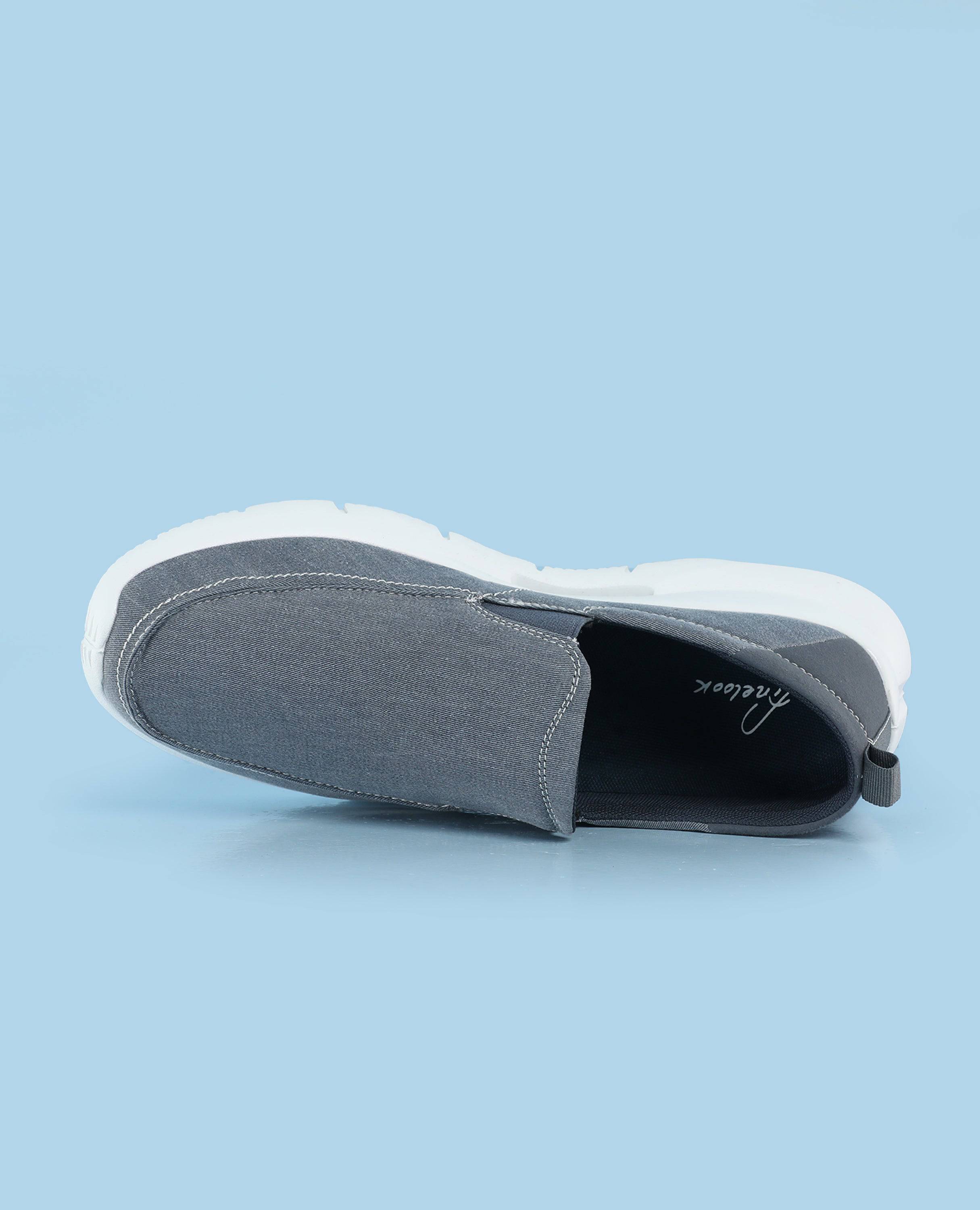 Men Casual Slip On Shoes finelook grey color shoe  picture
