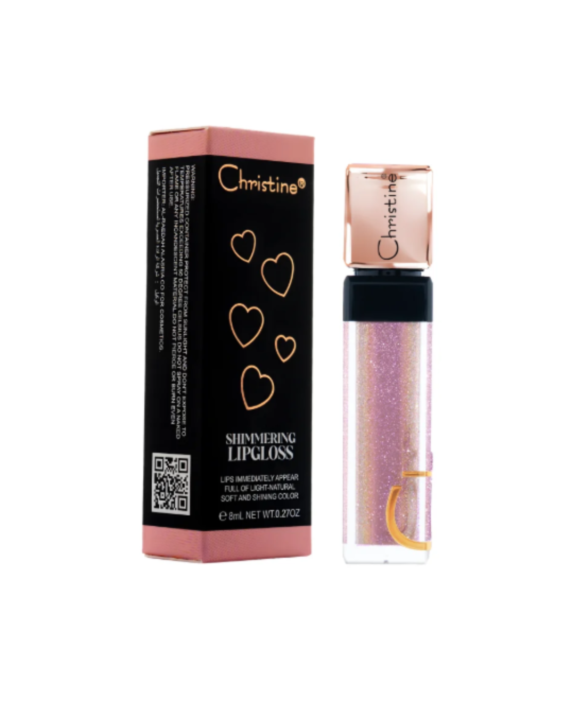Christine Shimmering Lip Gloss & Plumper - No. 01 Purple Ral