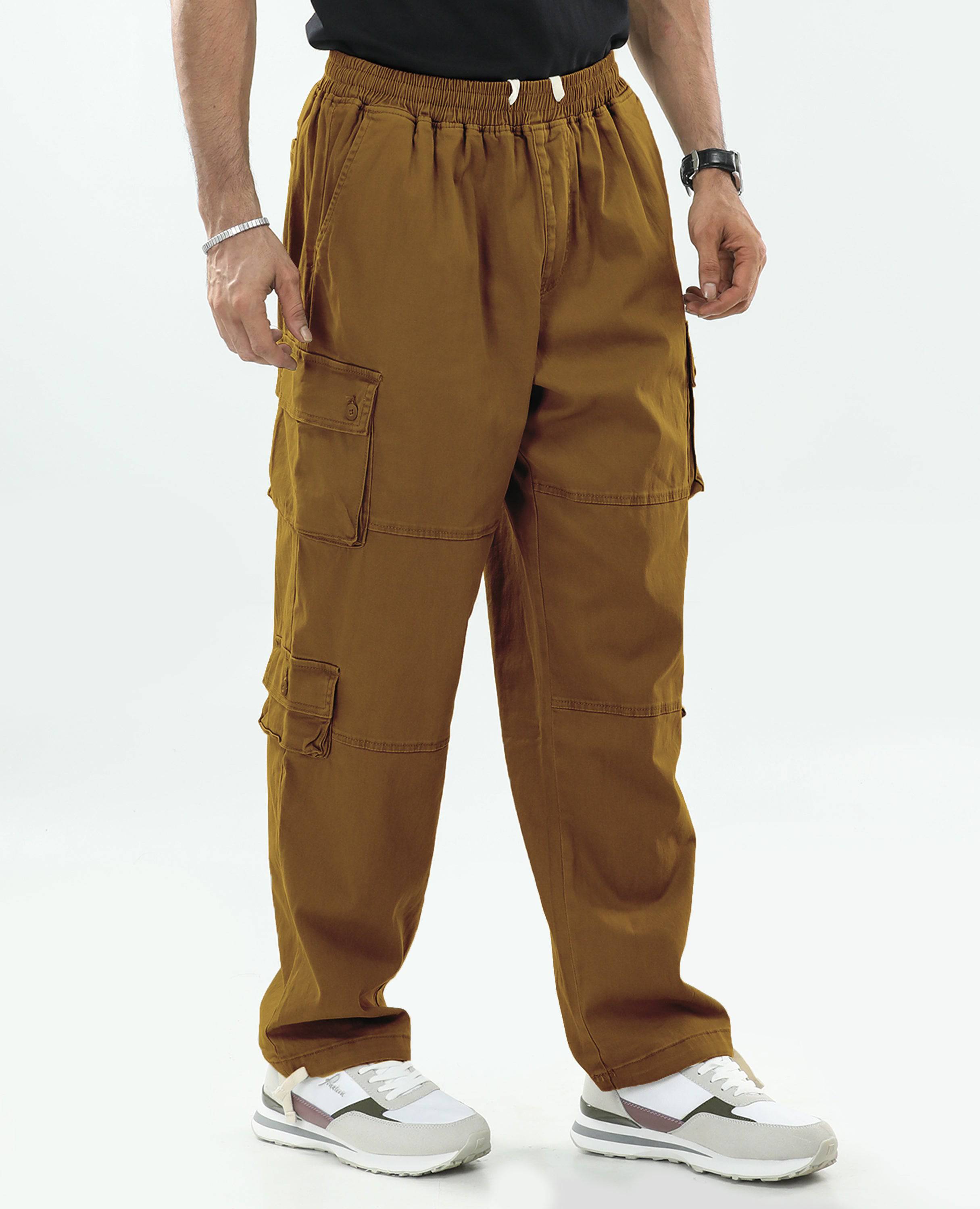 Men_s_Cargo_Pants_FineLook_-_Stylish_Comfortable_Functional_golden brown color_ side pose picture