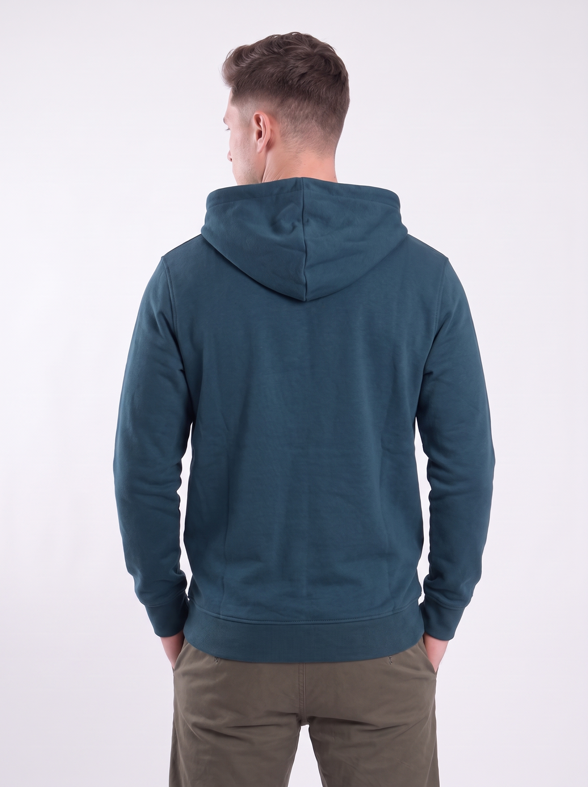 Men's Full-Zip Logo Hoodie – Casual Fleece Zip-Up Sweatshirt with Pockets