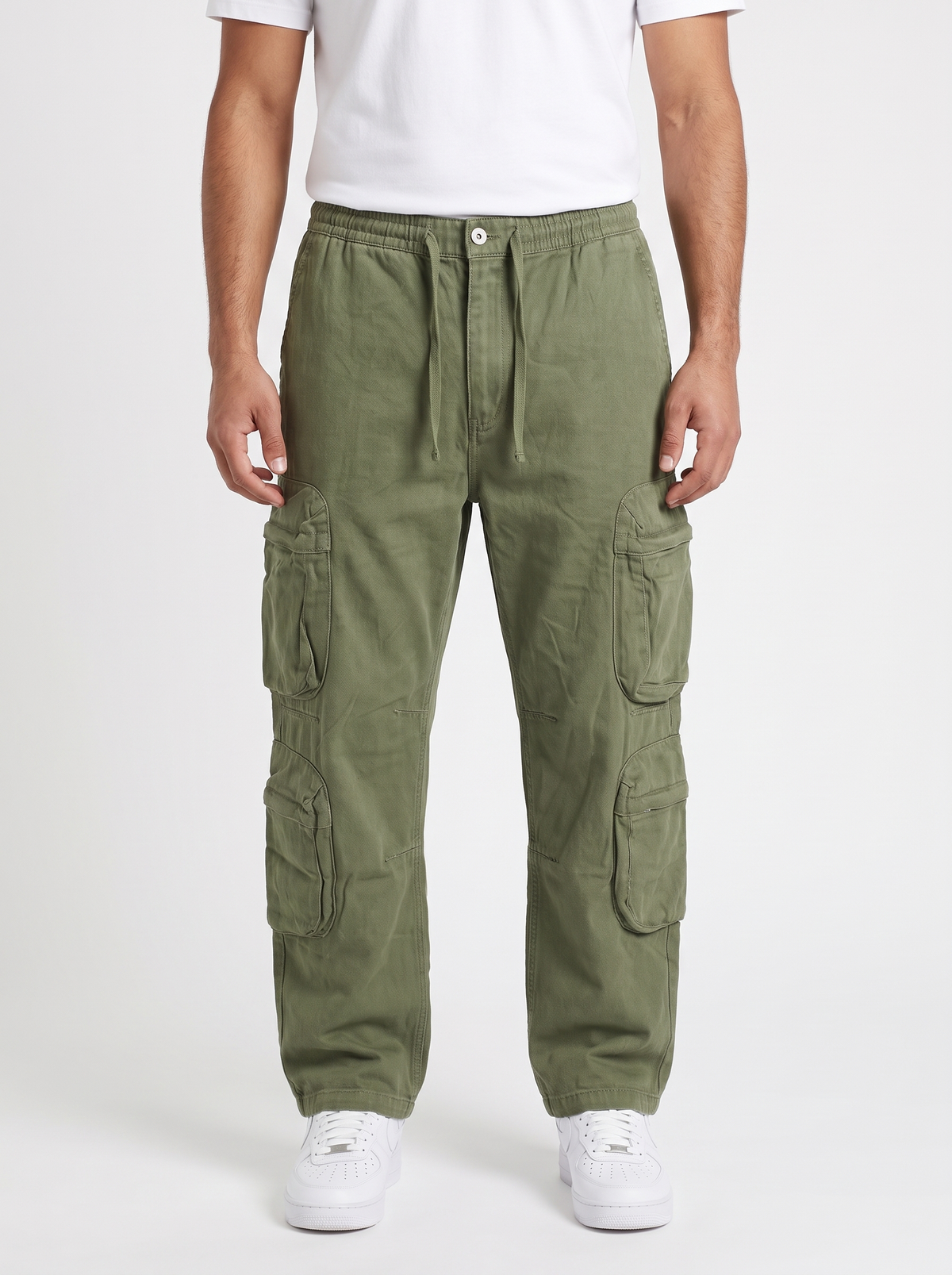 Men’s Multi-Pocket Tactical Utility Cargo Baggy Fit Pants