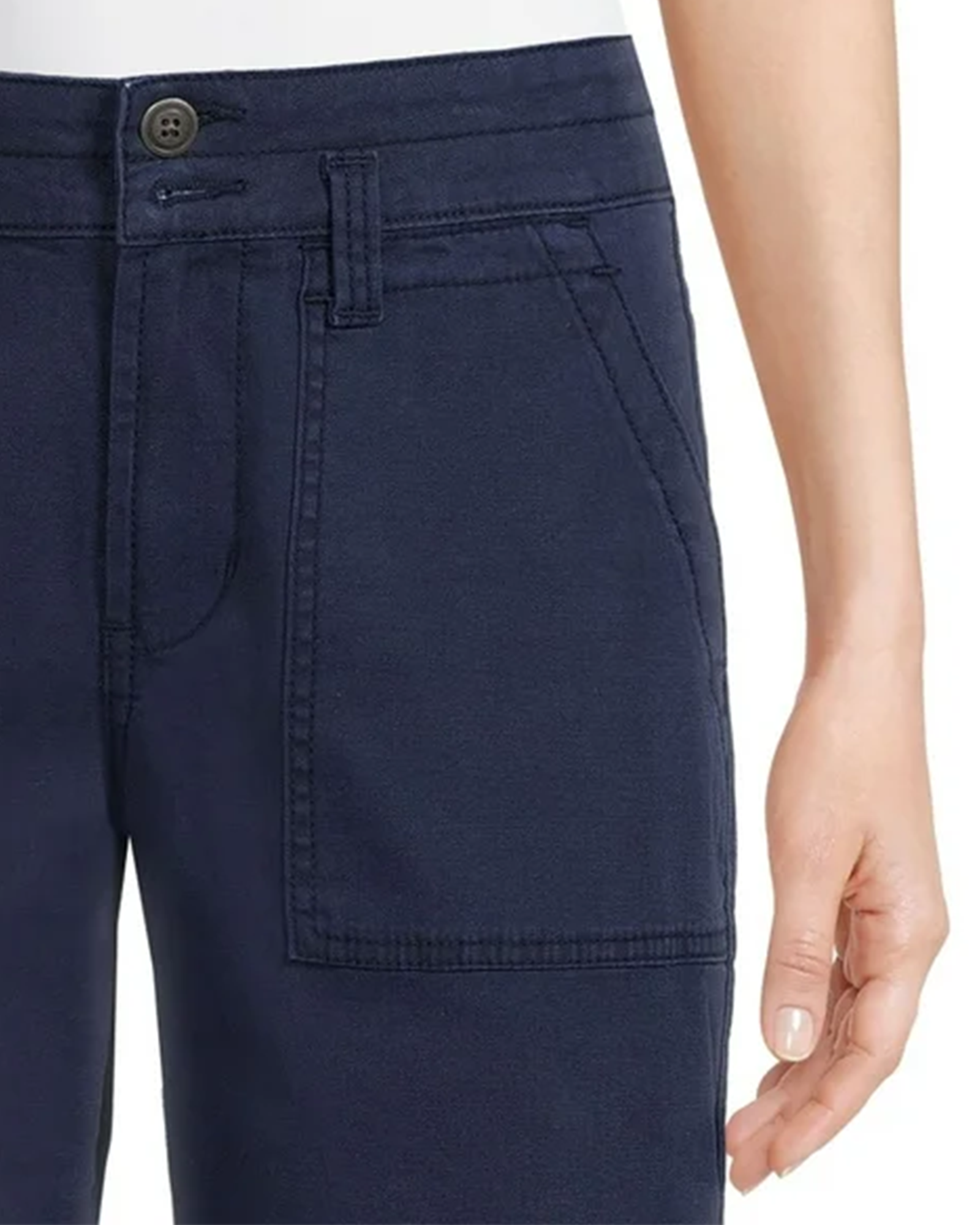 Women's Solid Cargo Jeans
