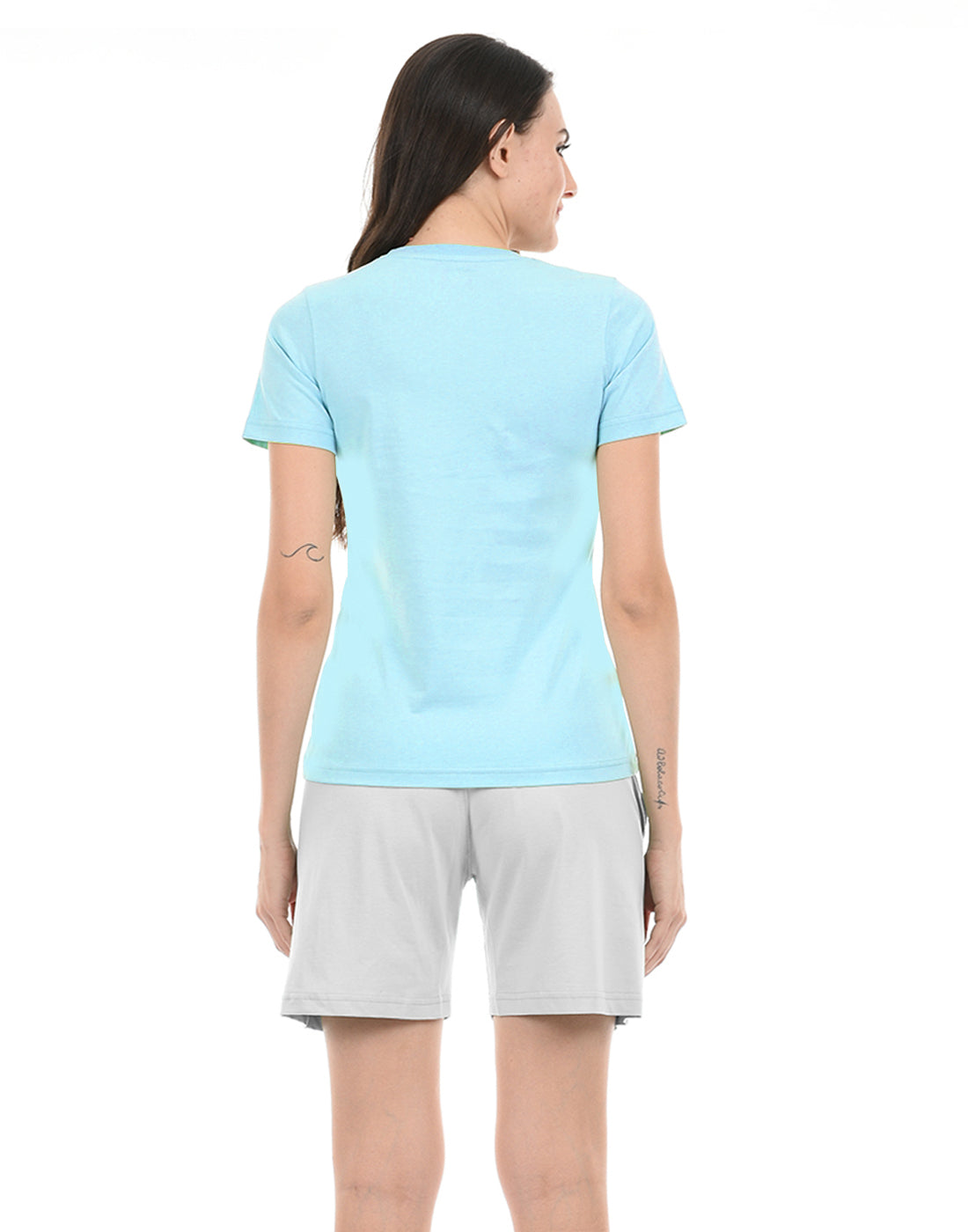 Women's Sleepwear Print T-Shirt & Shorts 2 Pieces