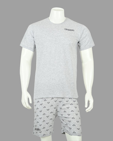 Men's Minimal Printed T-Shirt & Shorts 2 Piece Set
