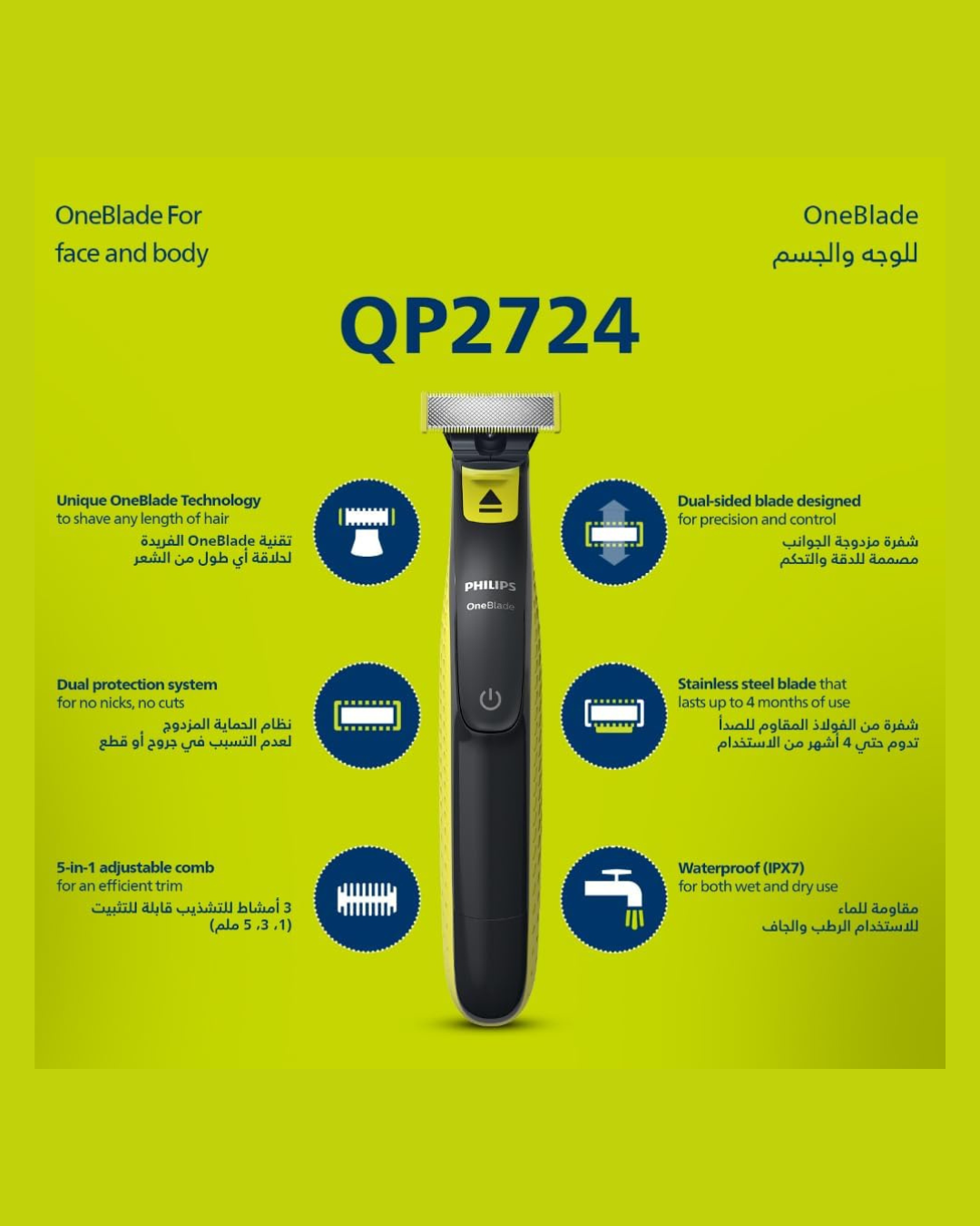 PHILIPS OneBlade Pro Shaver & Trimmer QP2724/20
