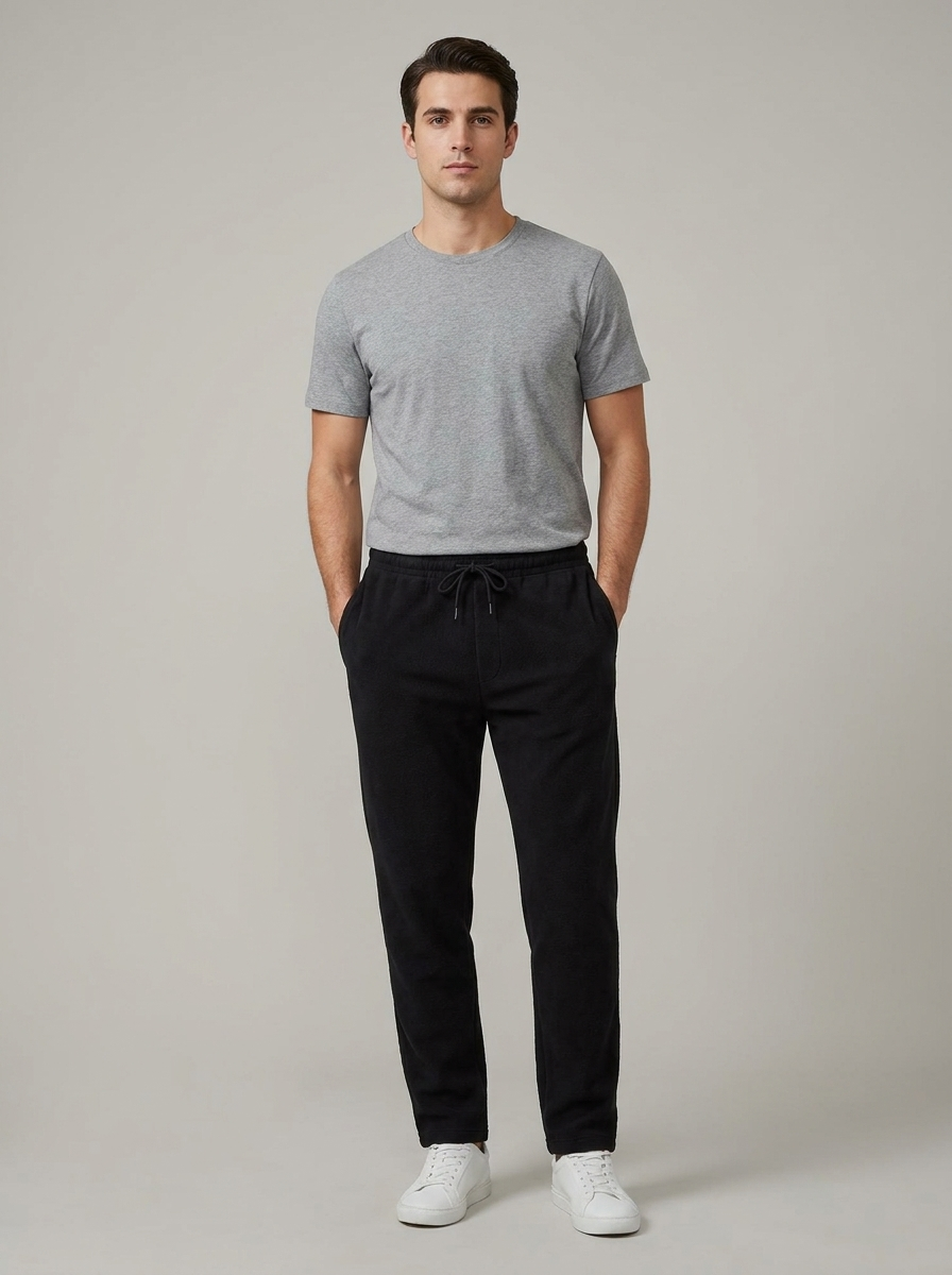 Men’s Premium Cotton Fleece Joggers - Straight-Leg Sweatpants