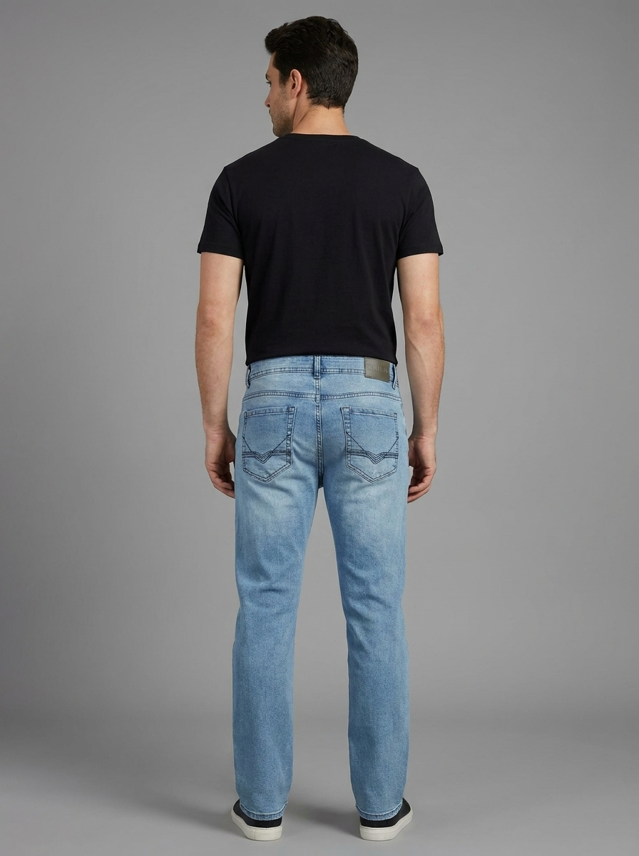 Men’s Athletic Fit Jeans – Vintage Distressed Denim – Everyday Jeans