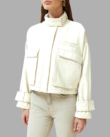 Women's Solid Demin Jacket