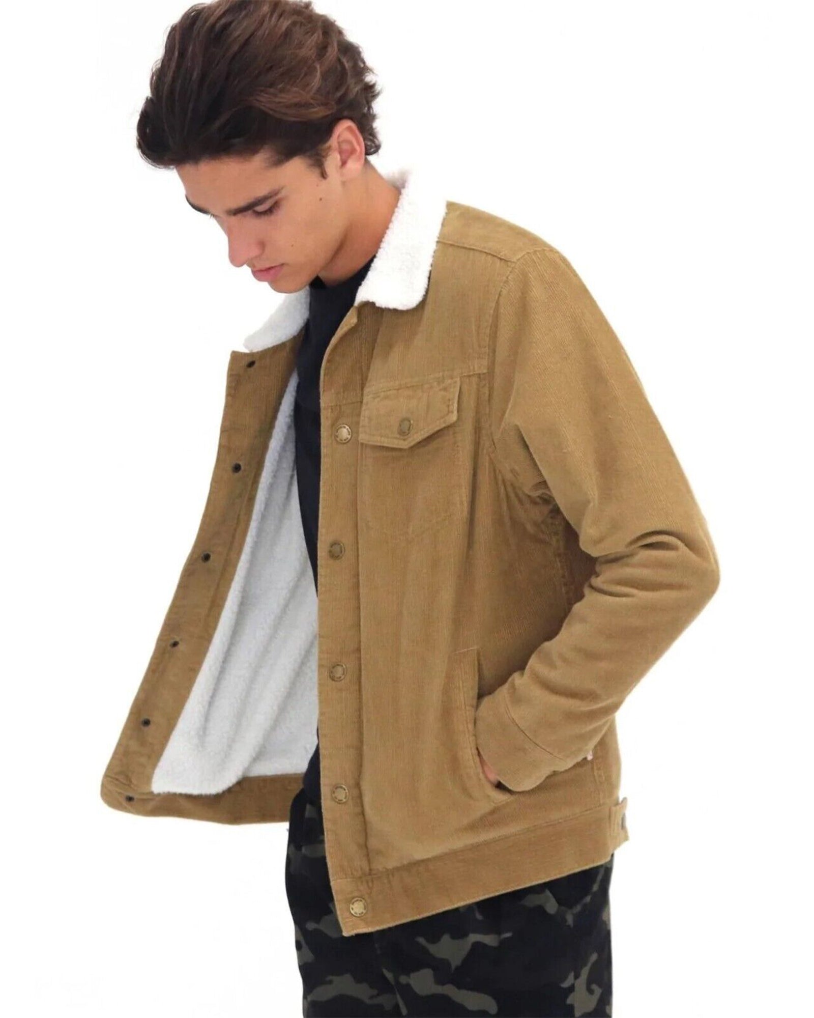 Men's Solid Trucker Jacket