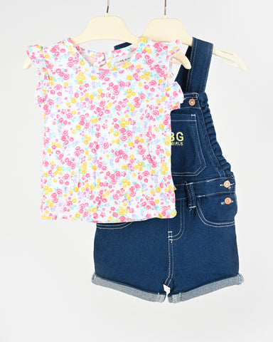 Girl romper with  Short Sleeve t-shirt