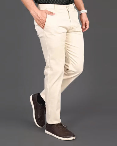 Men's Slim Straight Casual Chino with Yarn Belt