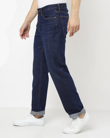 Men's Faded Denim Jeans