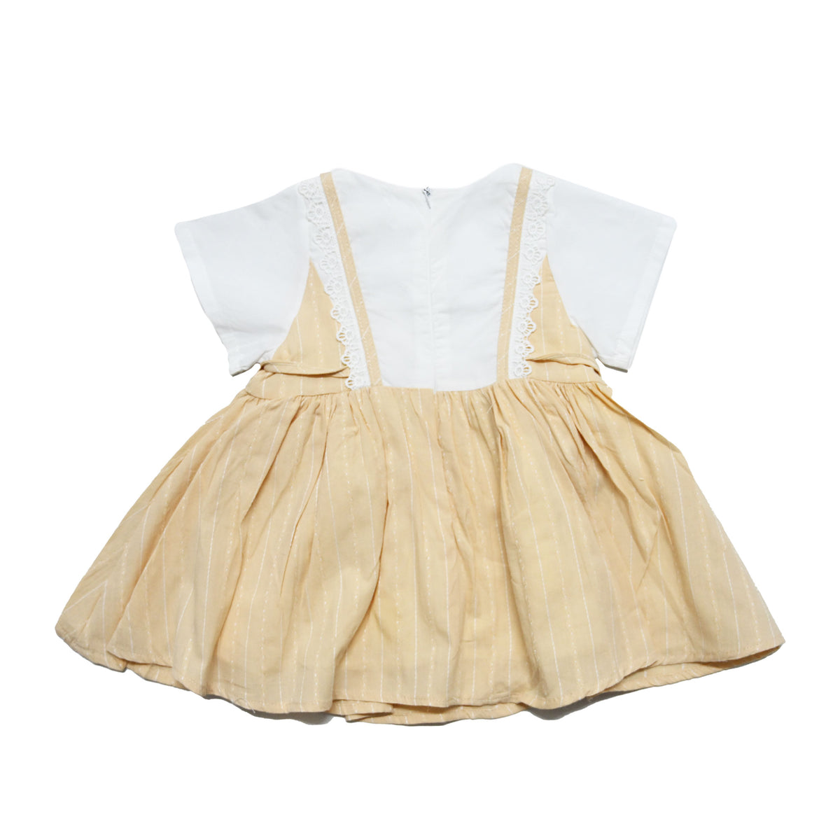 Multi Color Tulip Smocked Beige Dress