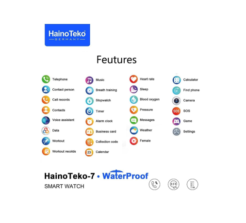 HainoTeko-7 Waterproof Smartwatch.