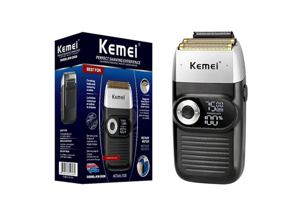 Kemei KM-2026 is a versatile rechargeable electric hair clipper.