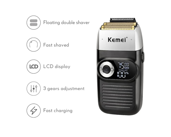 Kemei KM-2026 is a versatile rechargeable electric hair clipper.
