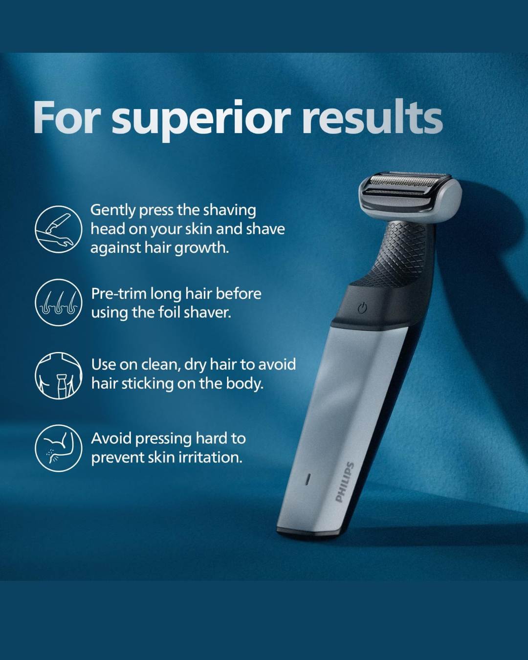Philips Cordless Body Trimmer with Skin Protect Technology