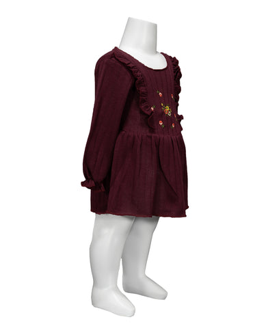 Girl embroidered top dress