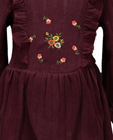 Girl embroidered top dress