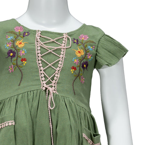 Girl embroidered dress