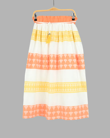 Girl multi color casual long skirt