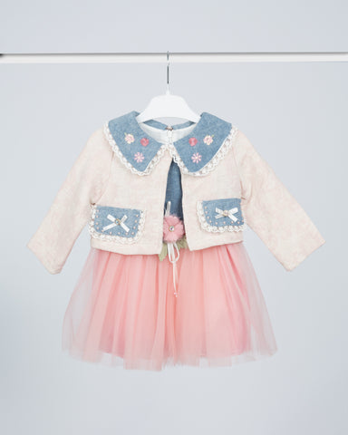 Girl frock with Jacket dress