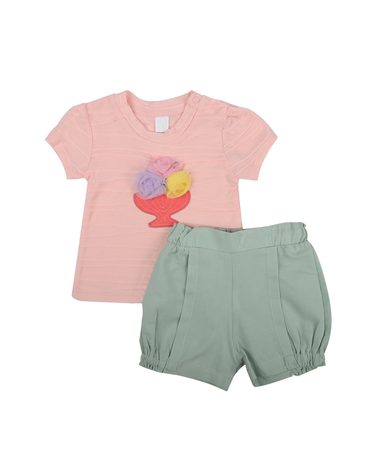 Girls short with top 2 piece set