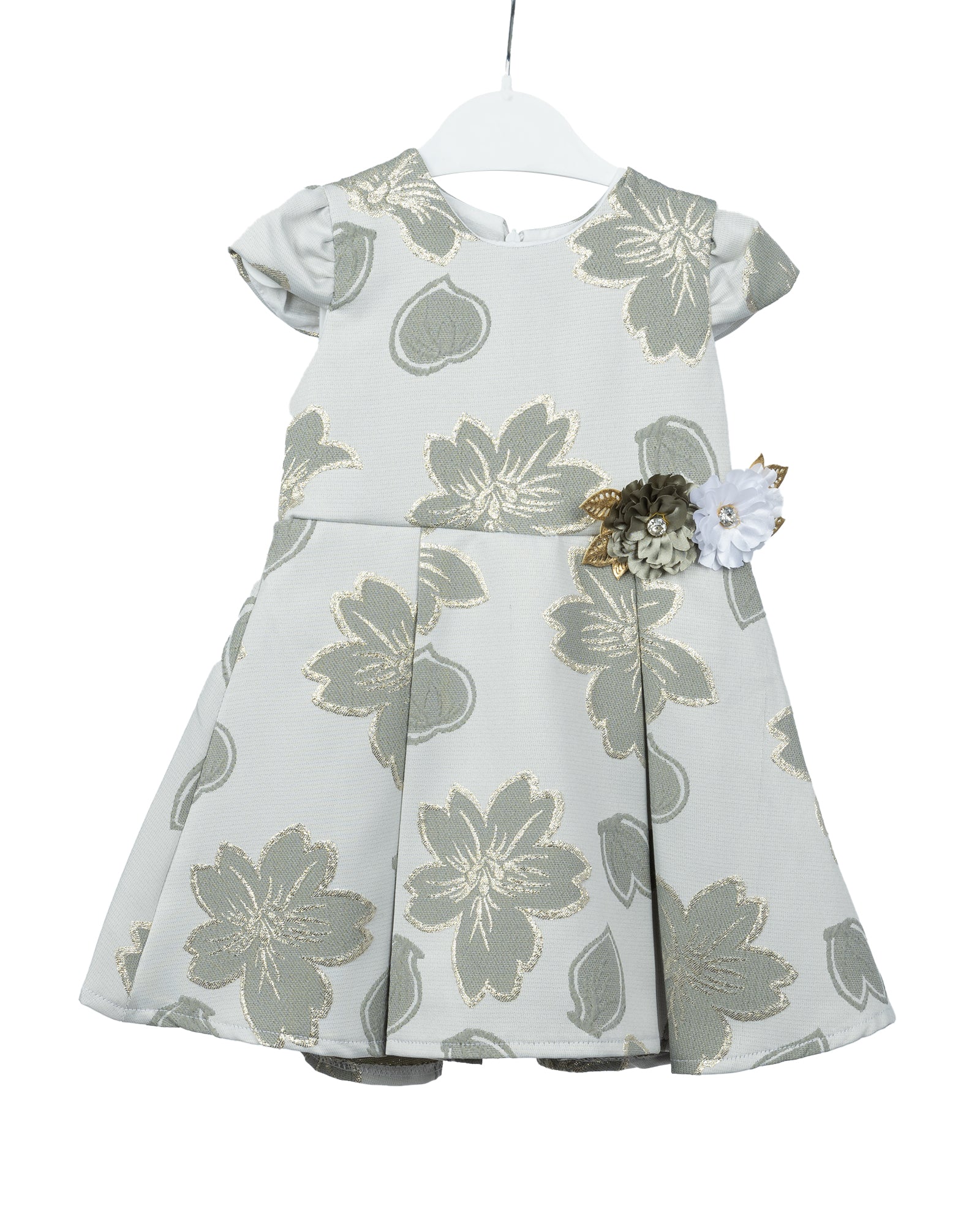 Girl flower pleated dress