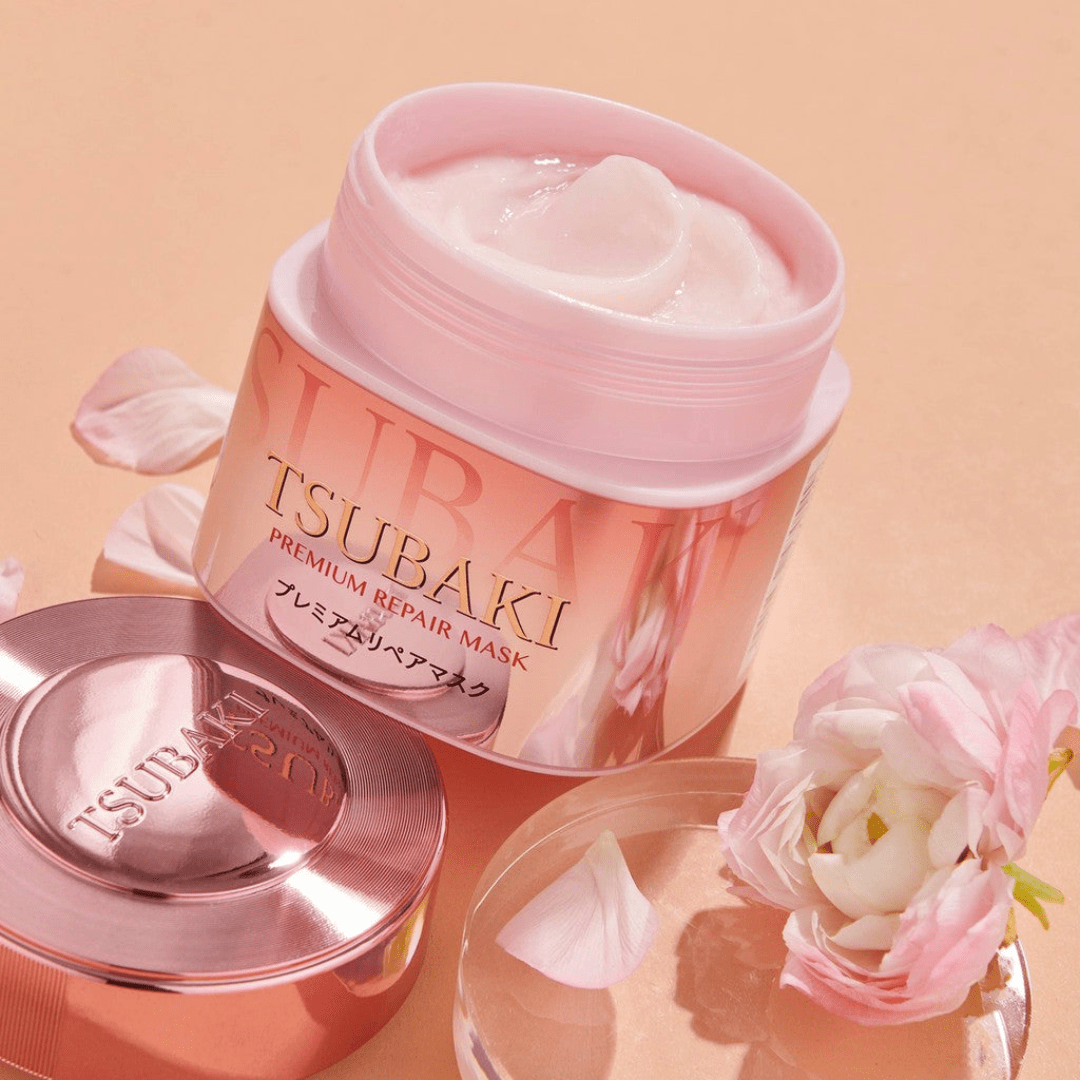 Tsubaki Premium Repair Hair Mask Pink Camellia - 180 g - FineLook