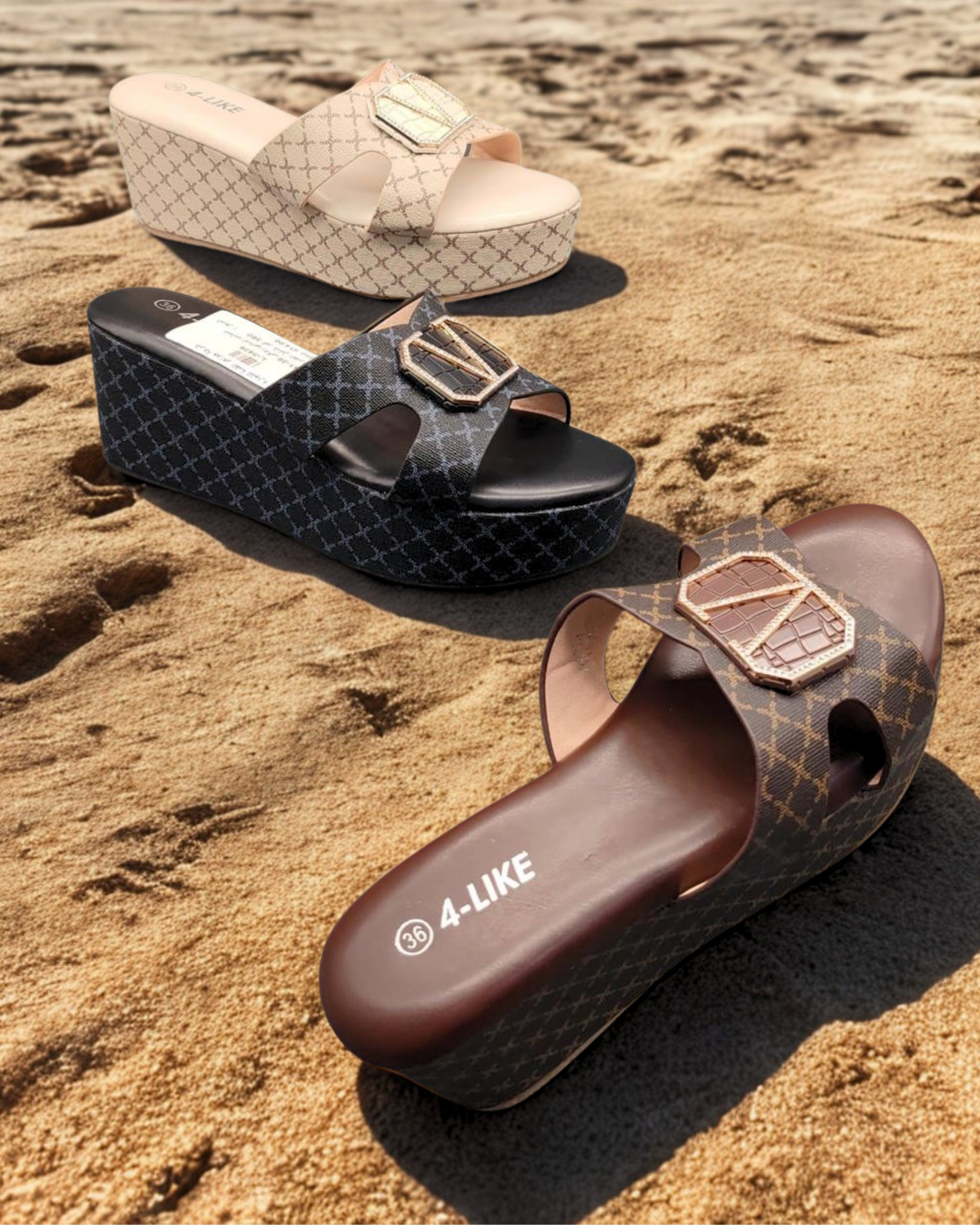 Women Wedge Slip-On Sandals