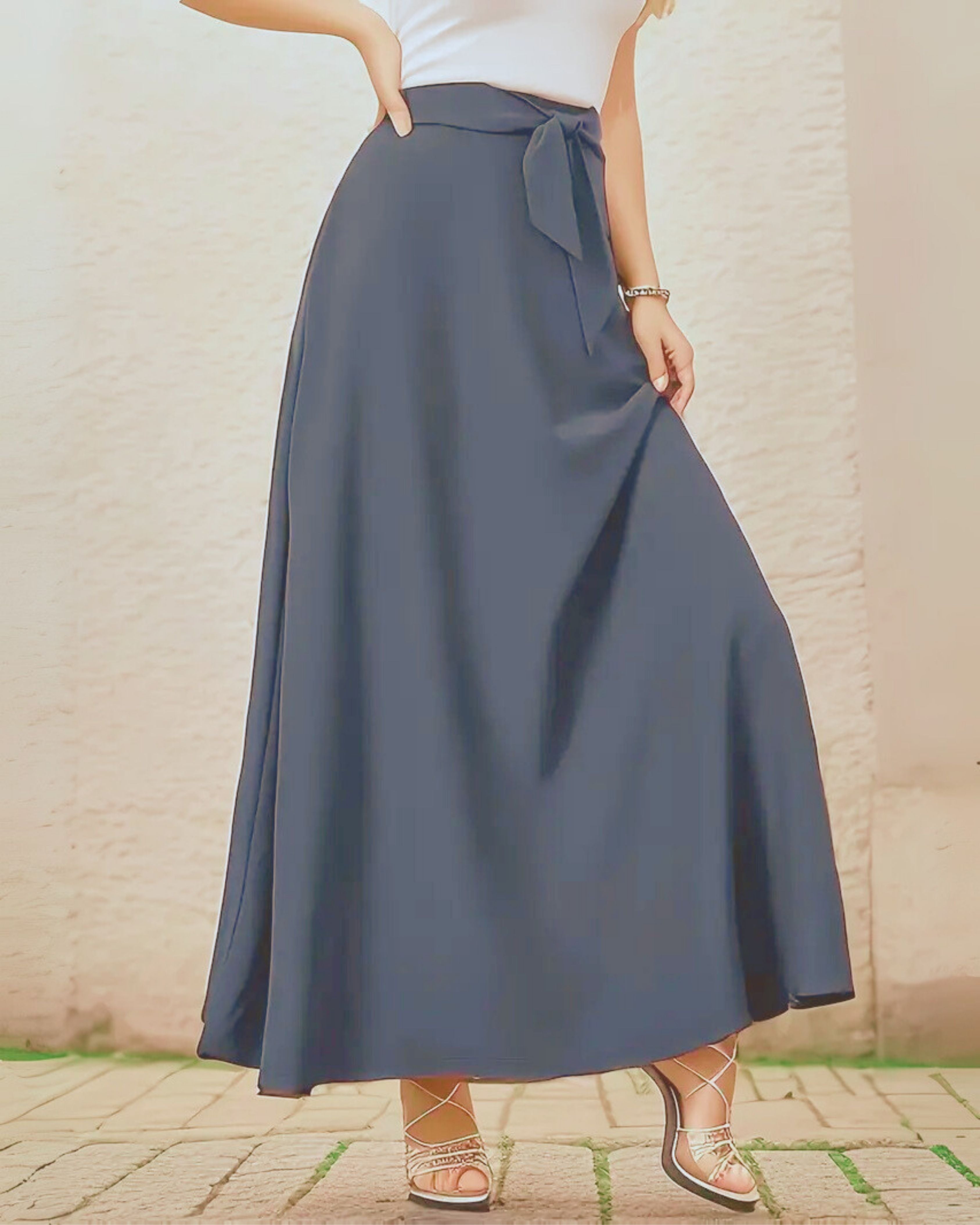 Long A-Line Skirt for Women - Finelook