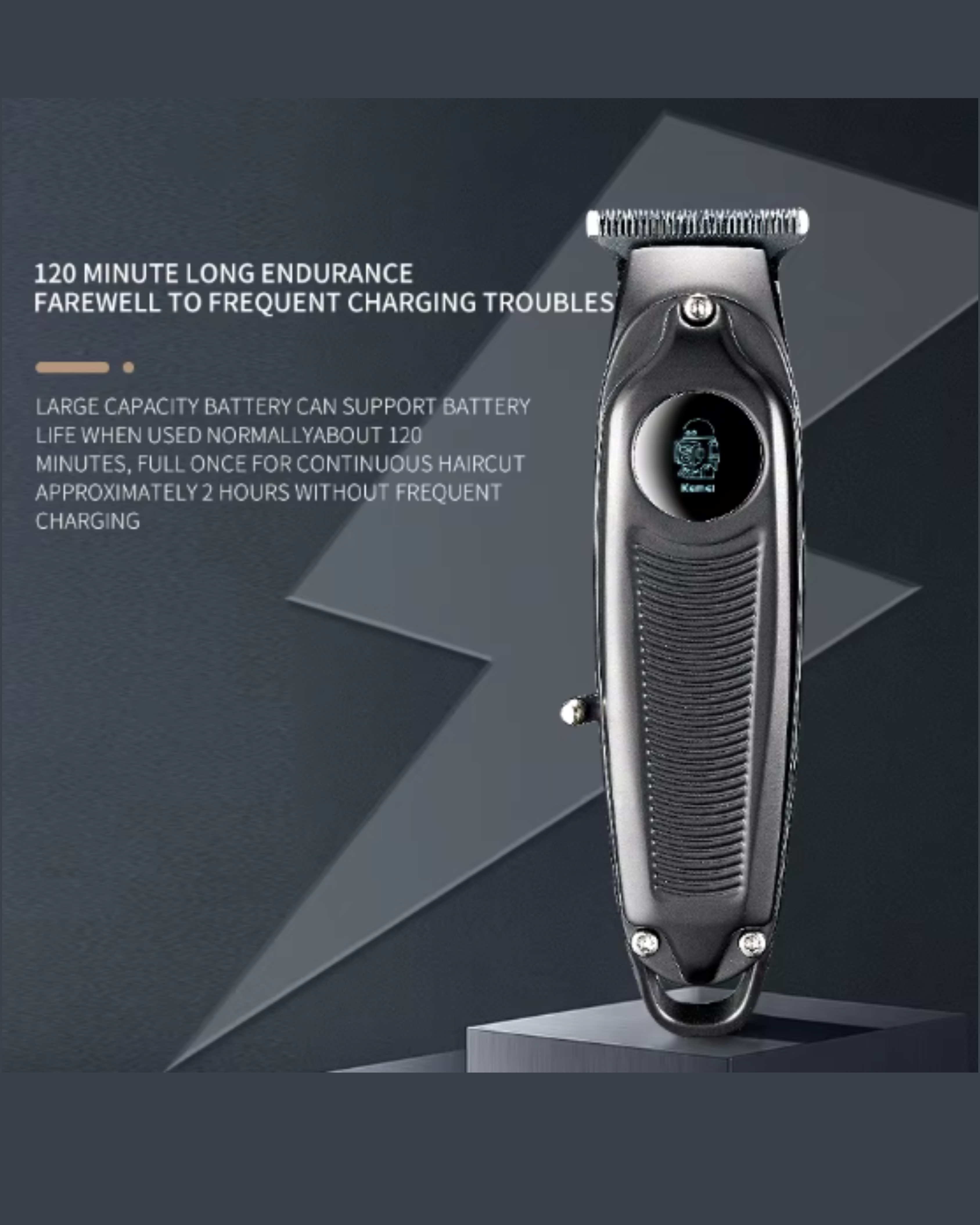 Mpro Professional Hair Clipper with LCD Screen and USB Charging